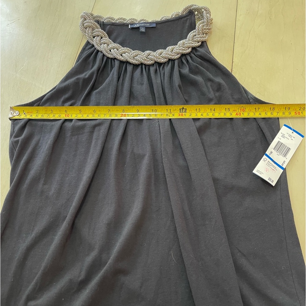 ANN KLEIN Kauai Beaded Neckline Top - Picture 4 of 7